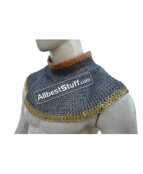 8 mm Full Flat Dome Pin Riveted Chainmail Collar